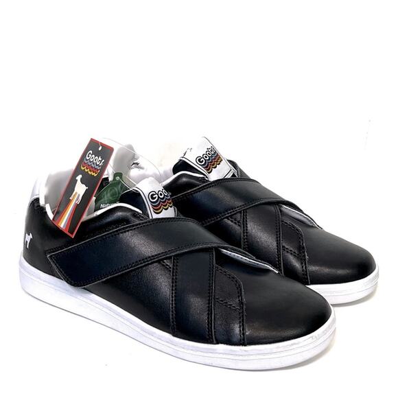 Goats 717 Smooth Sport Shoes Black White Leather Womens 7 NWT - Picture 1 of 7
